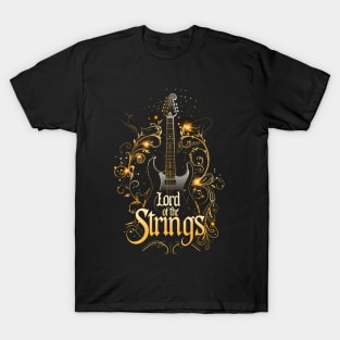 Lord of the Strings - Stratto Guitar - Fantasy T-Shirt